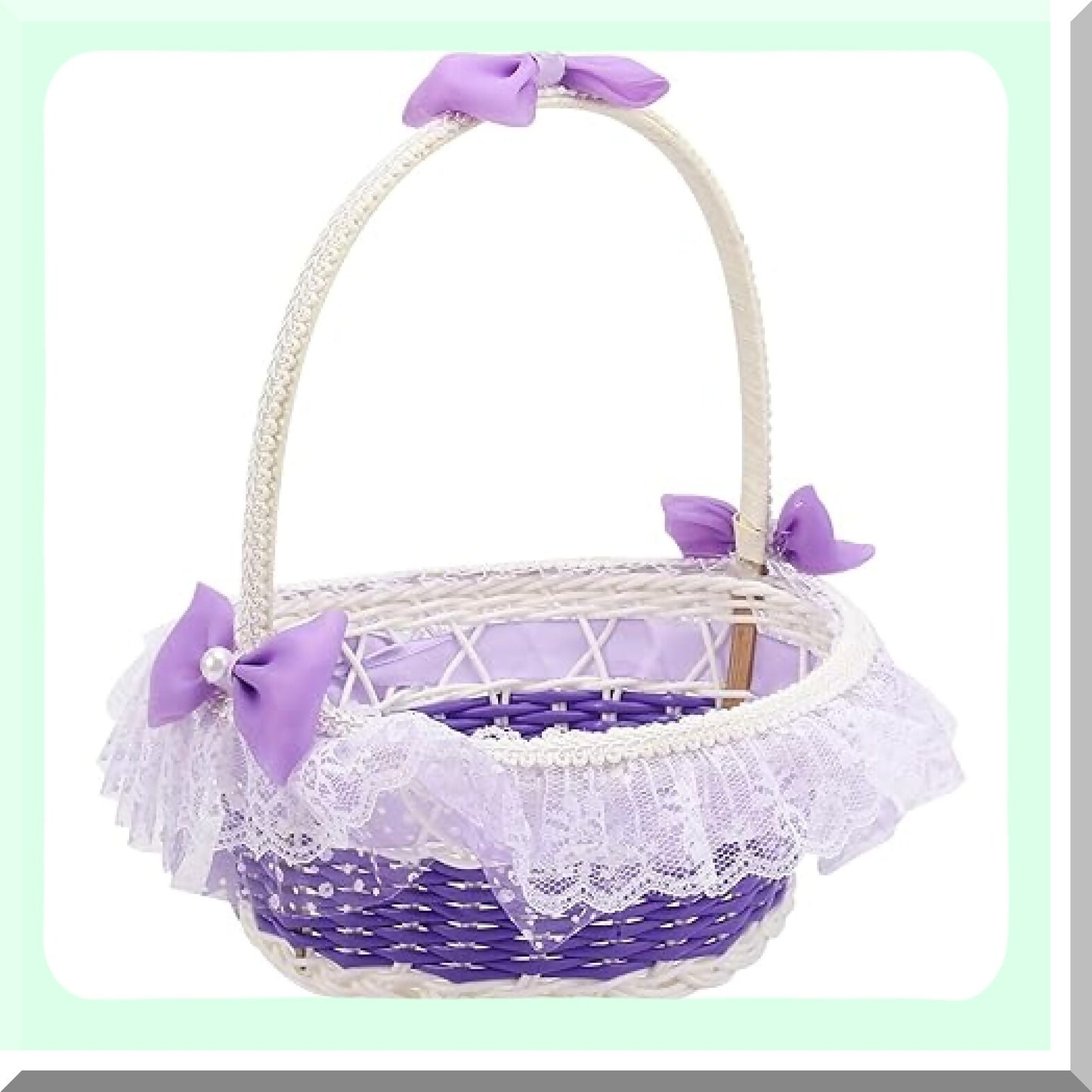 Elegant Flower Girl Basket for Weddings and Events
