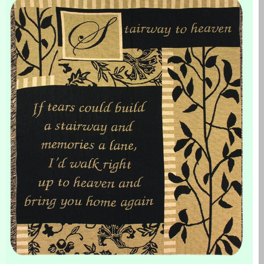 Stairway Serenity: Inspirational 50x60 Tapestry Throw