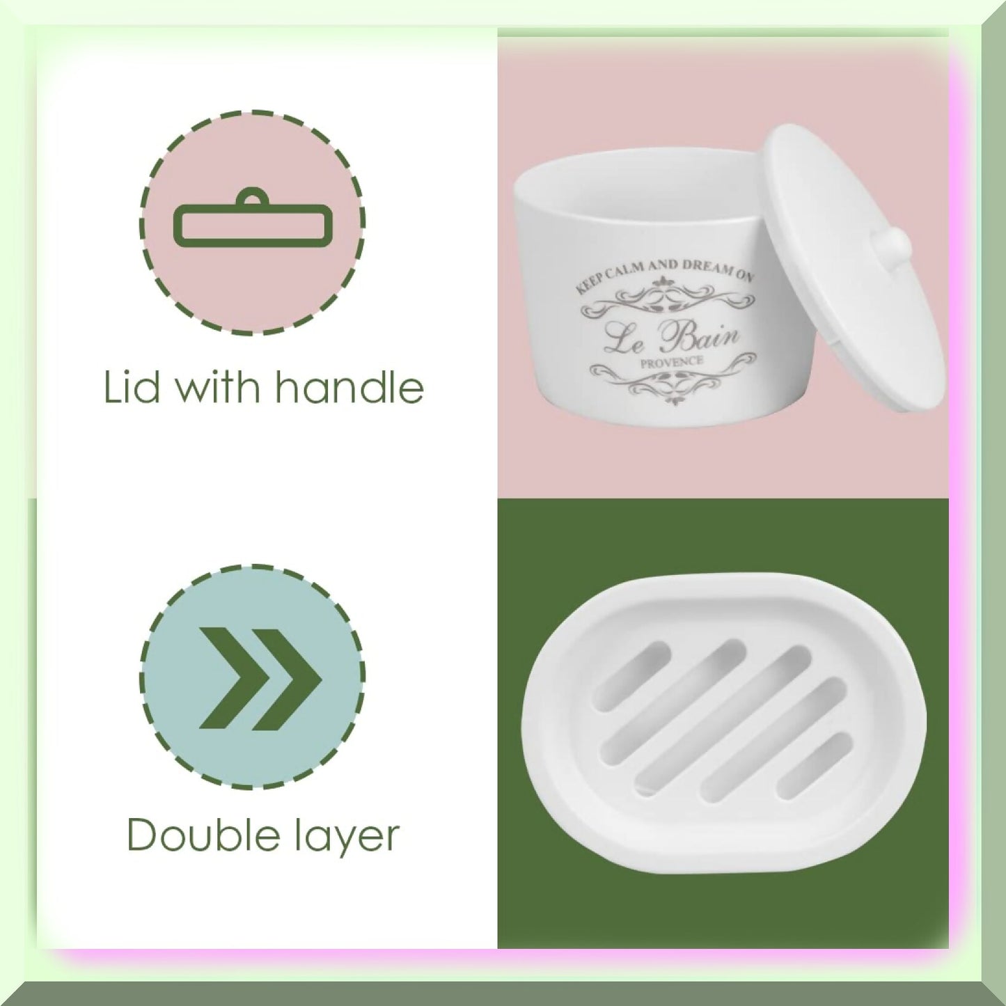 7-Piece Paris Bathroom Set White Plastic