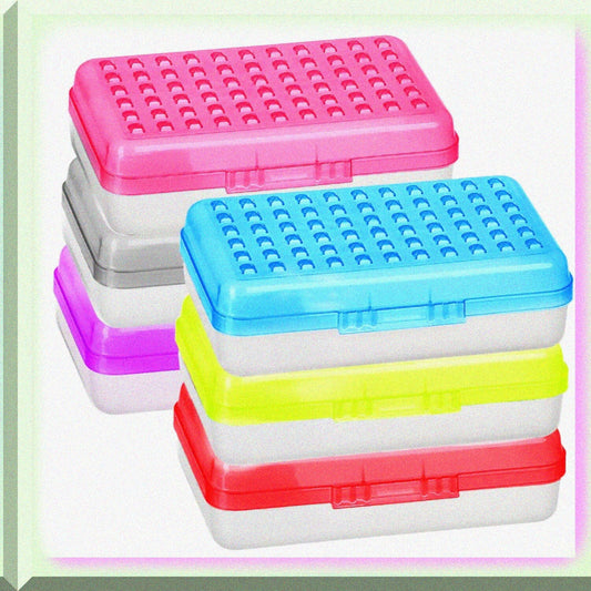 Plastic Pencil Box Large Capacity 6 Pack Assorted Colors