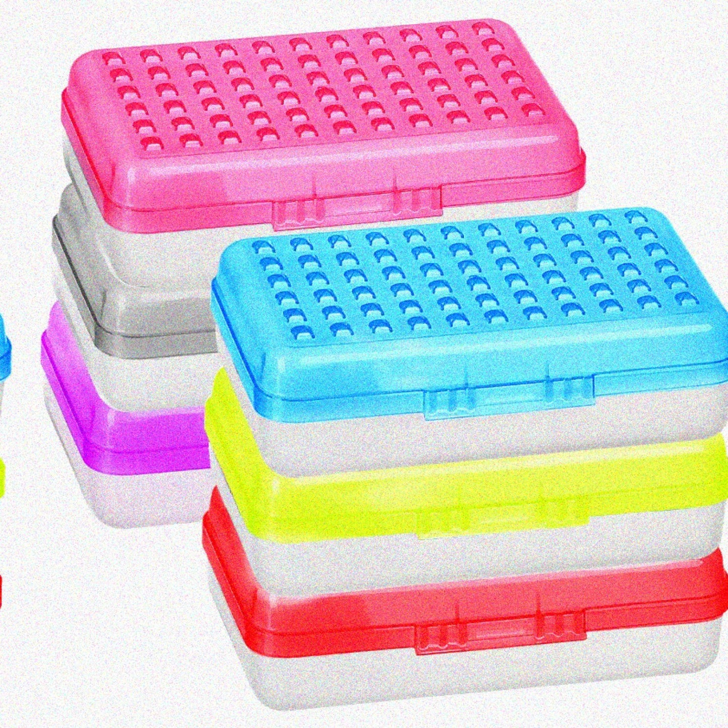 Plastic Pencil Box Large Capacity 6 Pack Assorted Colors