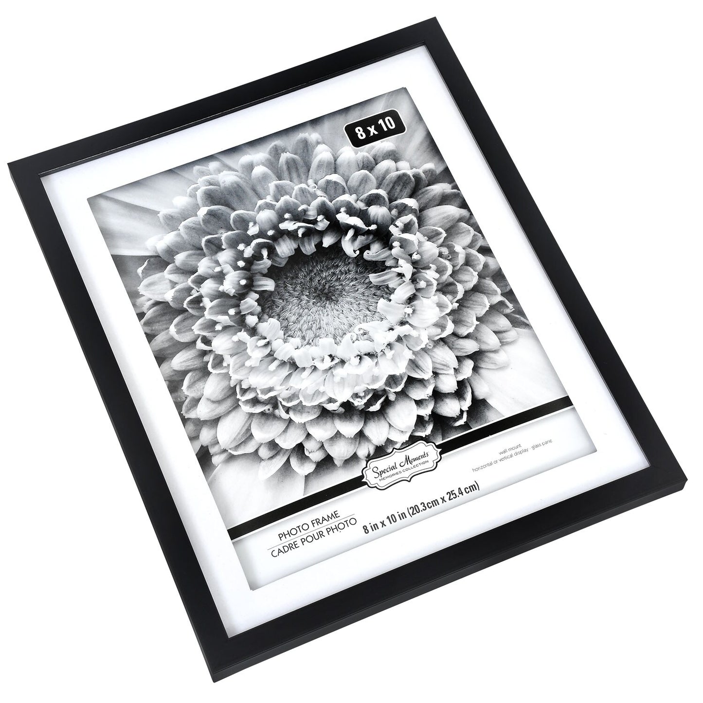 Special Two-Tone Matted Black Plastic Picture Frames, 8x10 in. (Pack of 6)