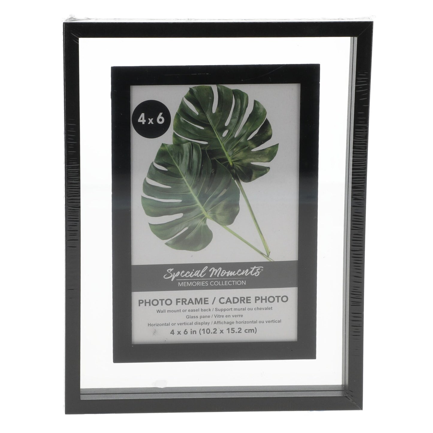 Special Black Plastic Float Photo Frames, 4x6-in. (Pack of 24)