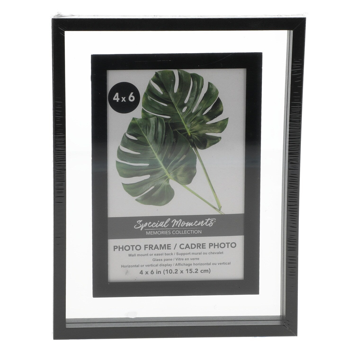 Special Black Plastic Float Photo Frames, 4x6-in. (Pack of 24)