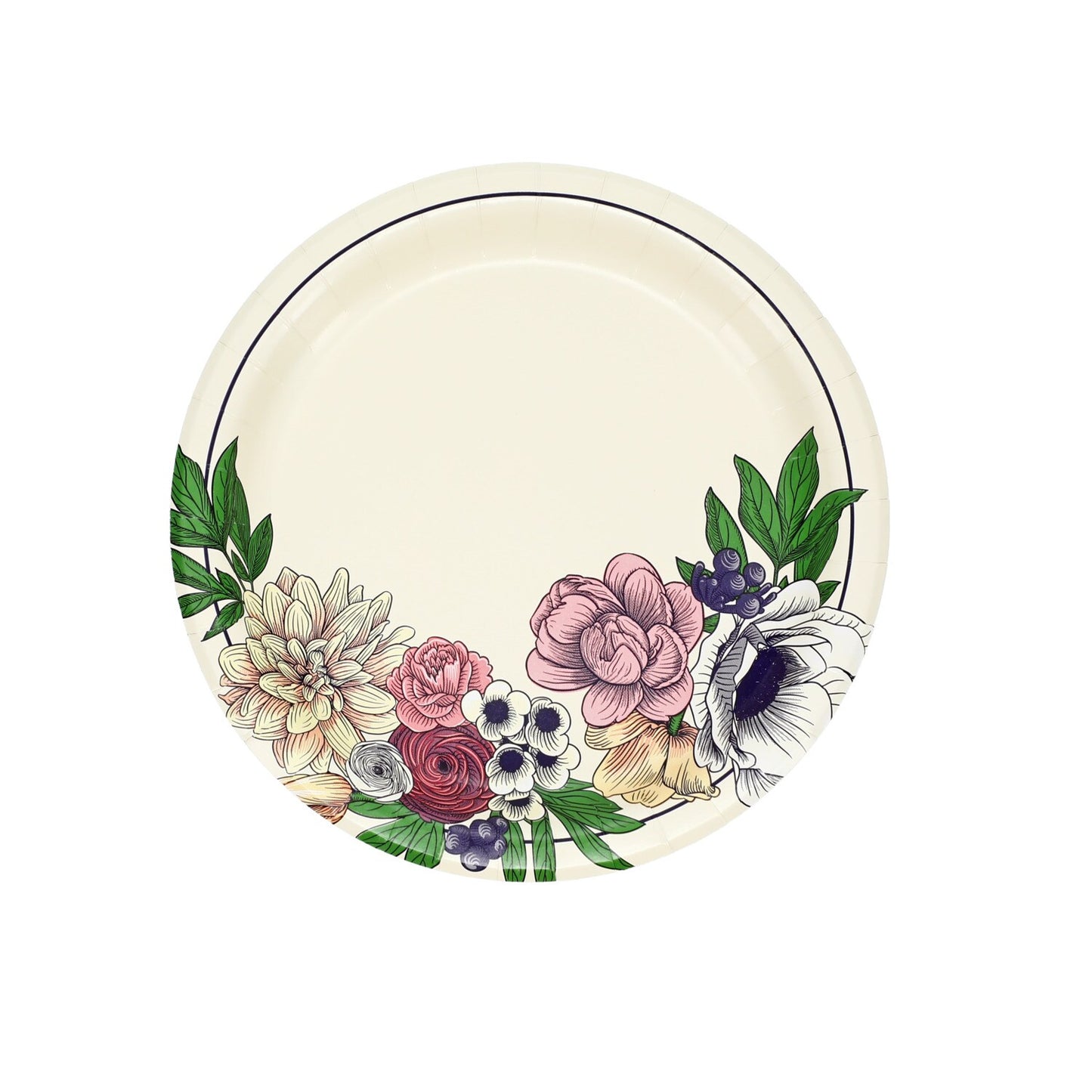 Farmhouse Floral Party 7-in. Round Paper Plates, 20-ct. Packs (Pack of 12)