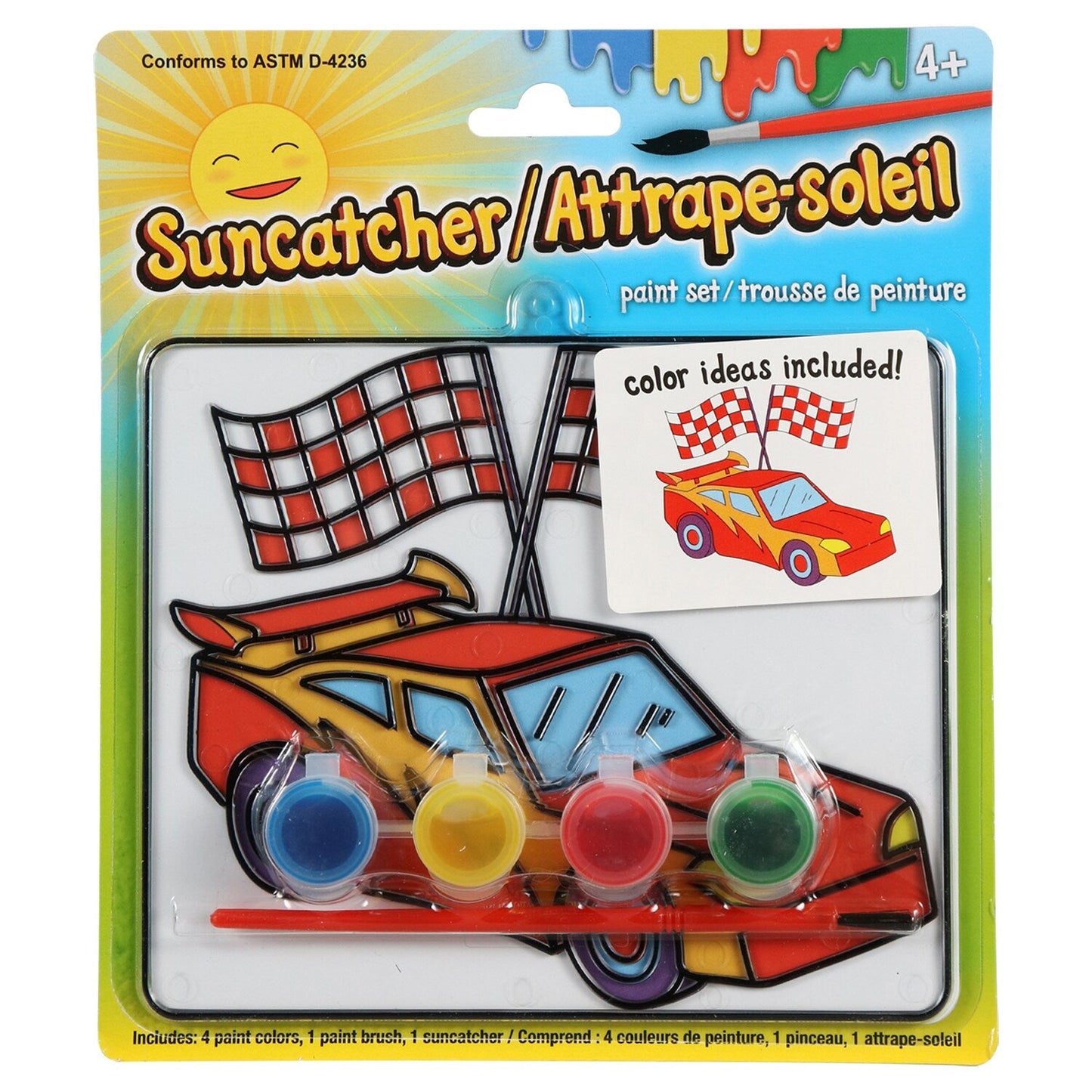 Suncatcher Paint Sets with Brushes, 5.625x4.75 in. (Pack of 36)