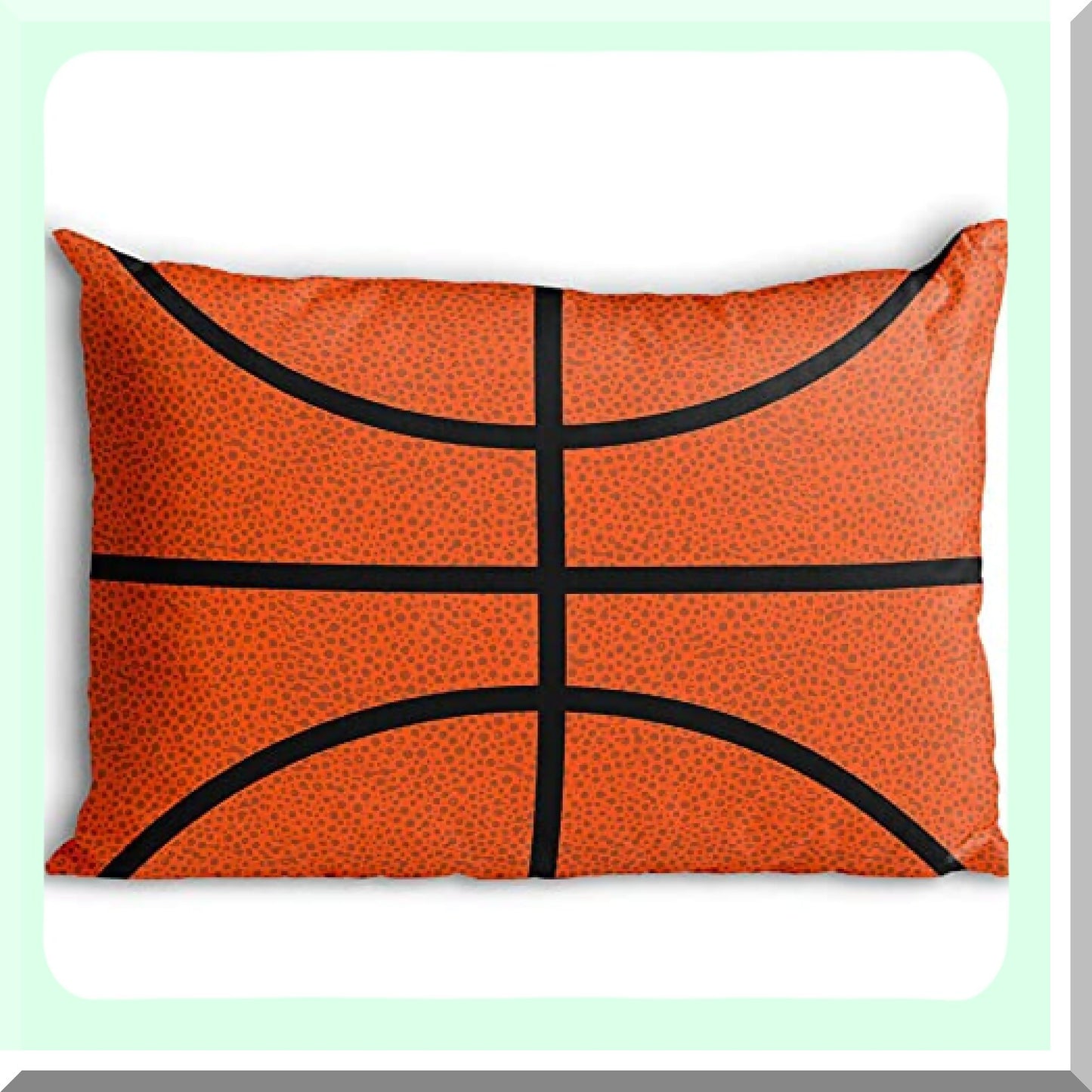 Slam Dunk Texture Pillowcase - Basketball Lover's Home Decor - Sports Theme Pillow Cover - Unique Basketball Design - Bedroom Accent Piece