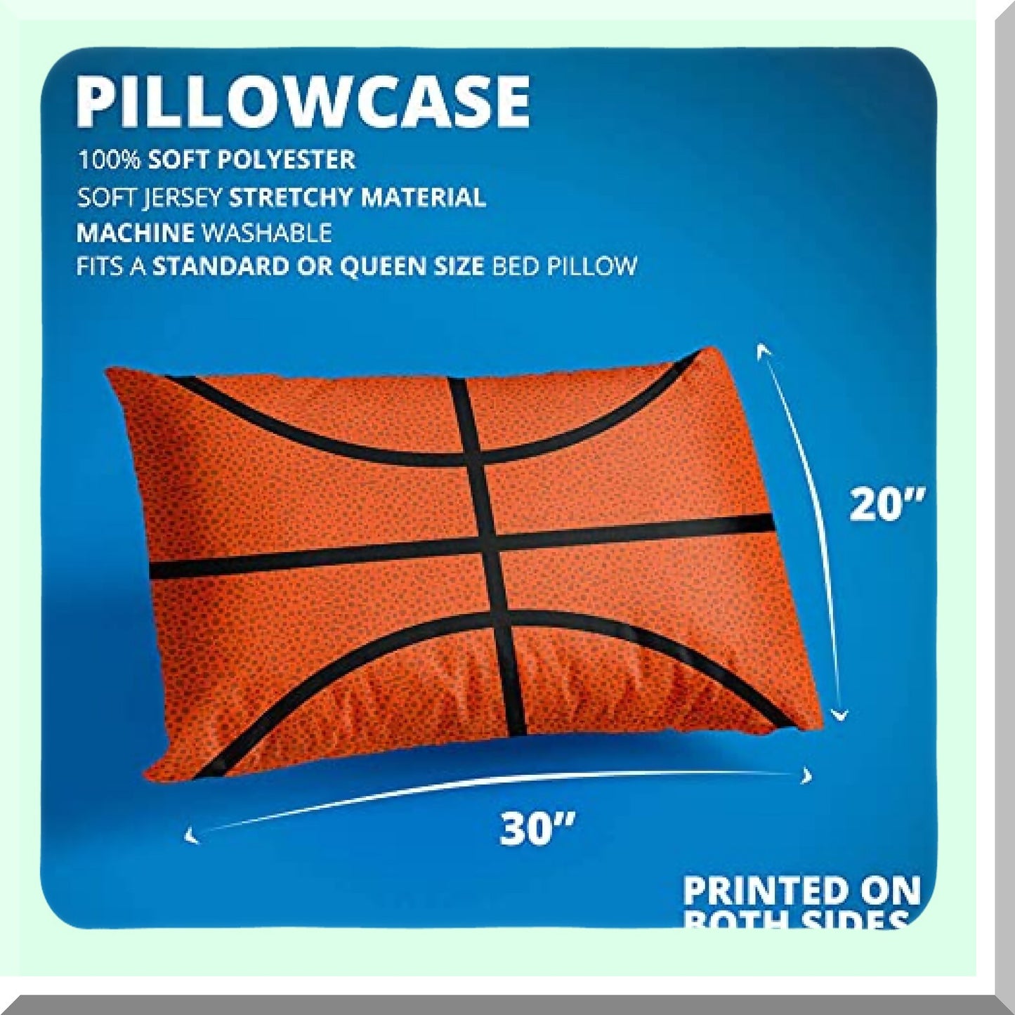 Slam Dunk Texture Pillowcase - Basketball Lover's Home Decor - Sports Theme Pillow Cover - Unique Basketball Design - Bedroom Accent Piece