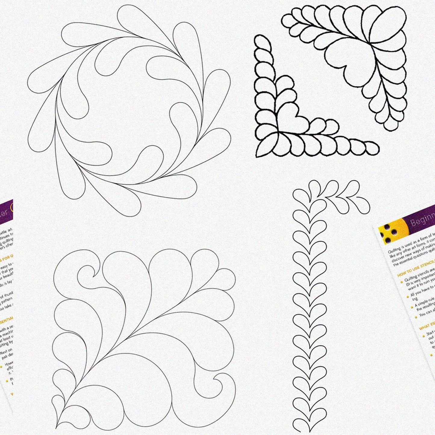 4-Piece Quilt Plastic Stencil Set for Borders and Patterns