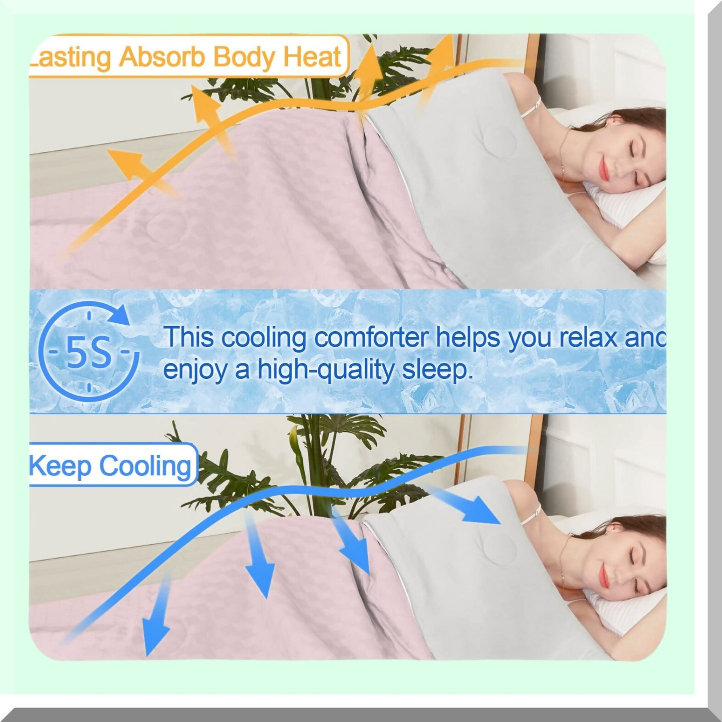 CoolMax Comfort Cooling Blanket - Full/Queen Size Summer Blanket for Night Sweats - Lightweight Breathable Blanket for Hot Sleepers - Pink, 79" x 90"