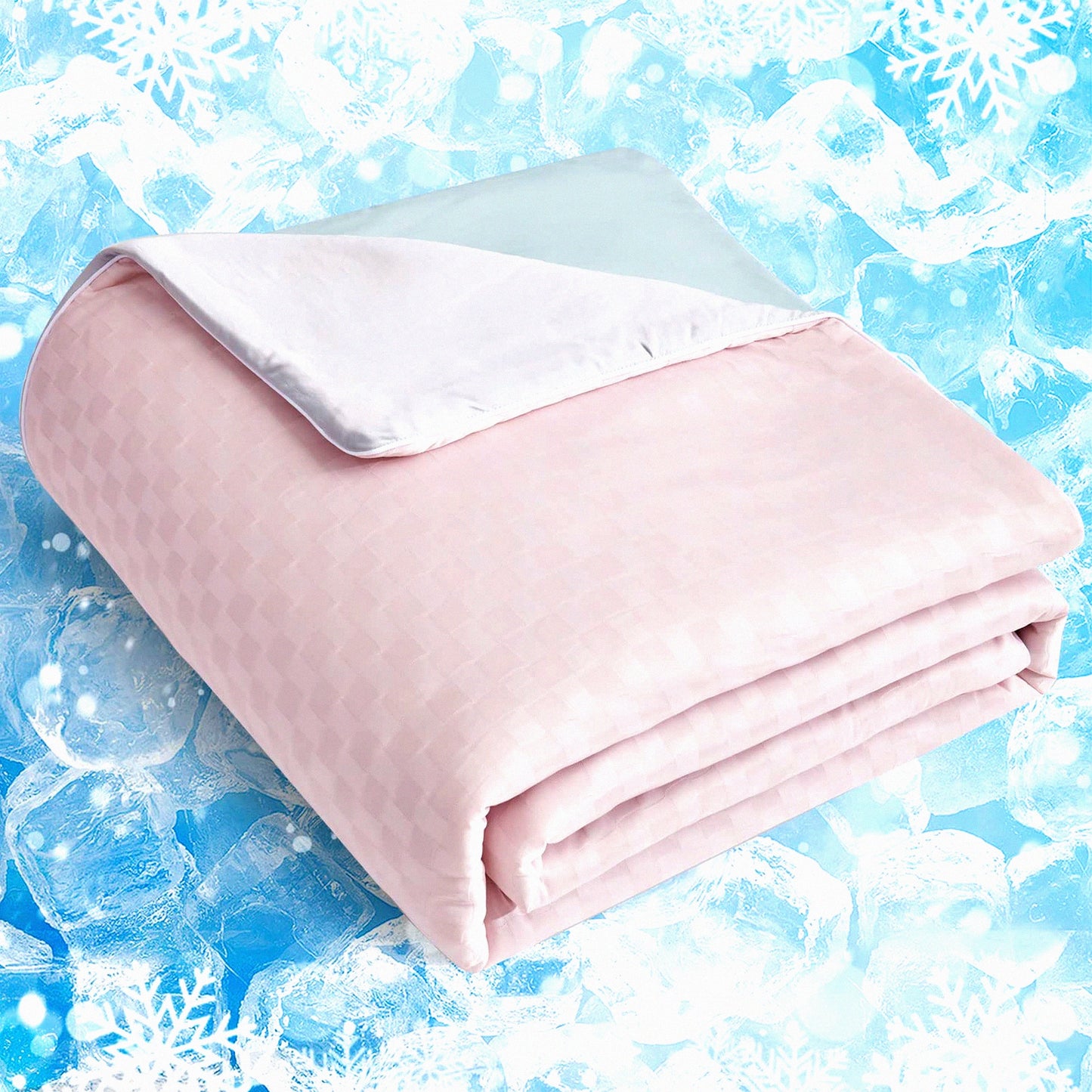 CoolMax Comfort Cooling Blanket - Full/Queen Size Summer Blanket for Night Sweats - Lightweight Breathable Blanket for Hot Sleepers - Pink, 79" x 90"