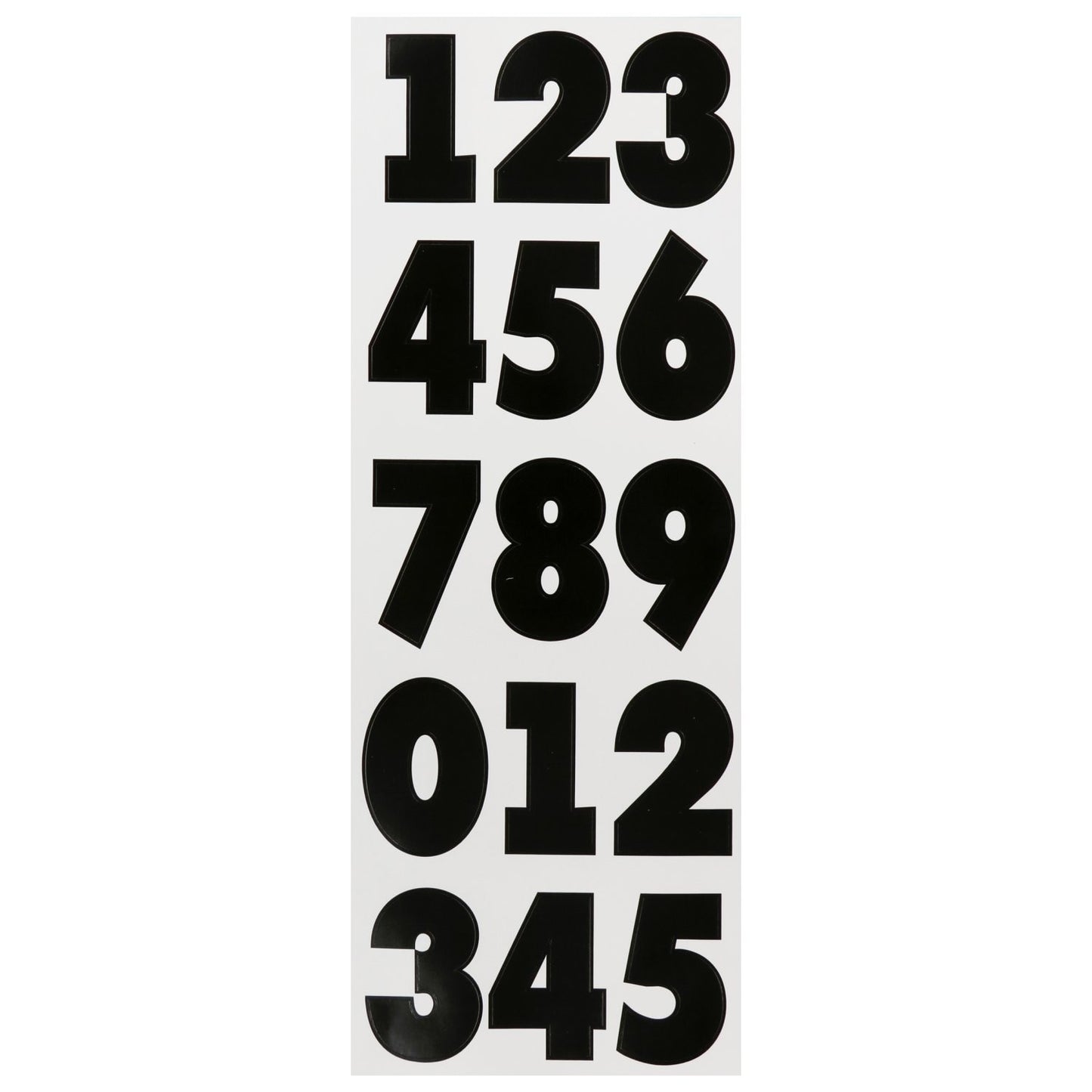 Peel and Stick Black Number Poster Stickers (Pack of 24)