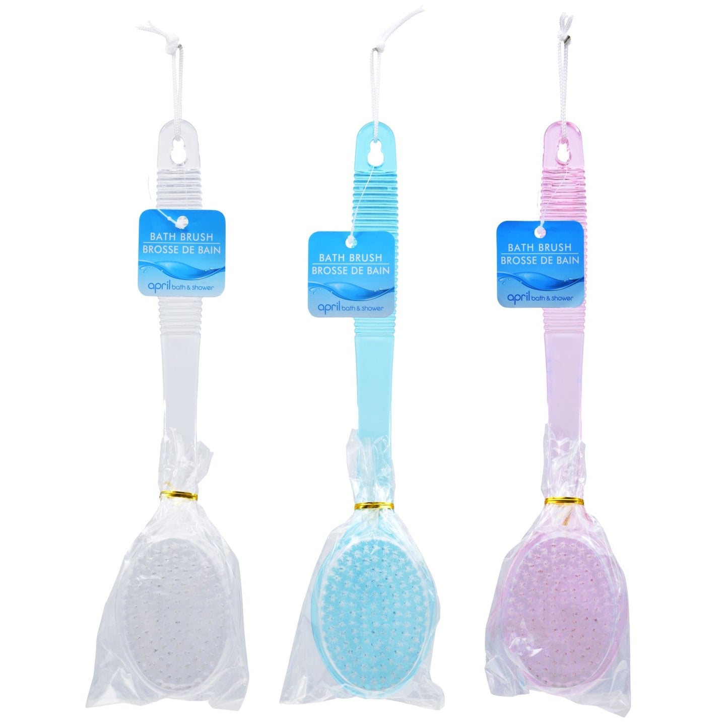 April Bath & Shower Colorful Bath Brushes (Pack of 24)