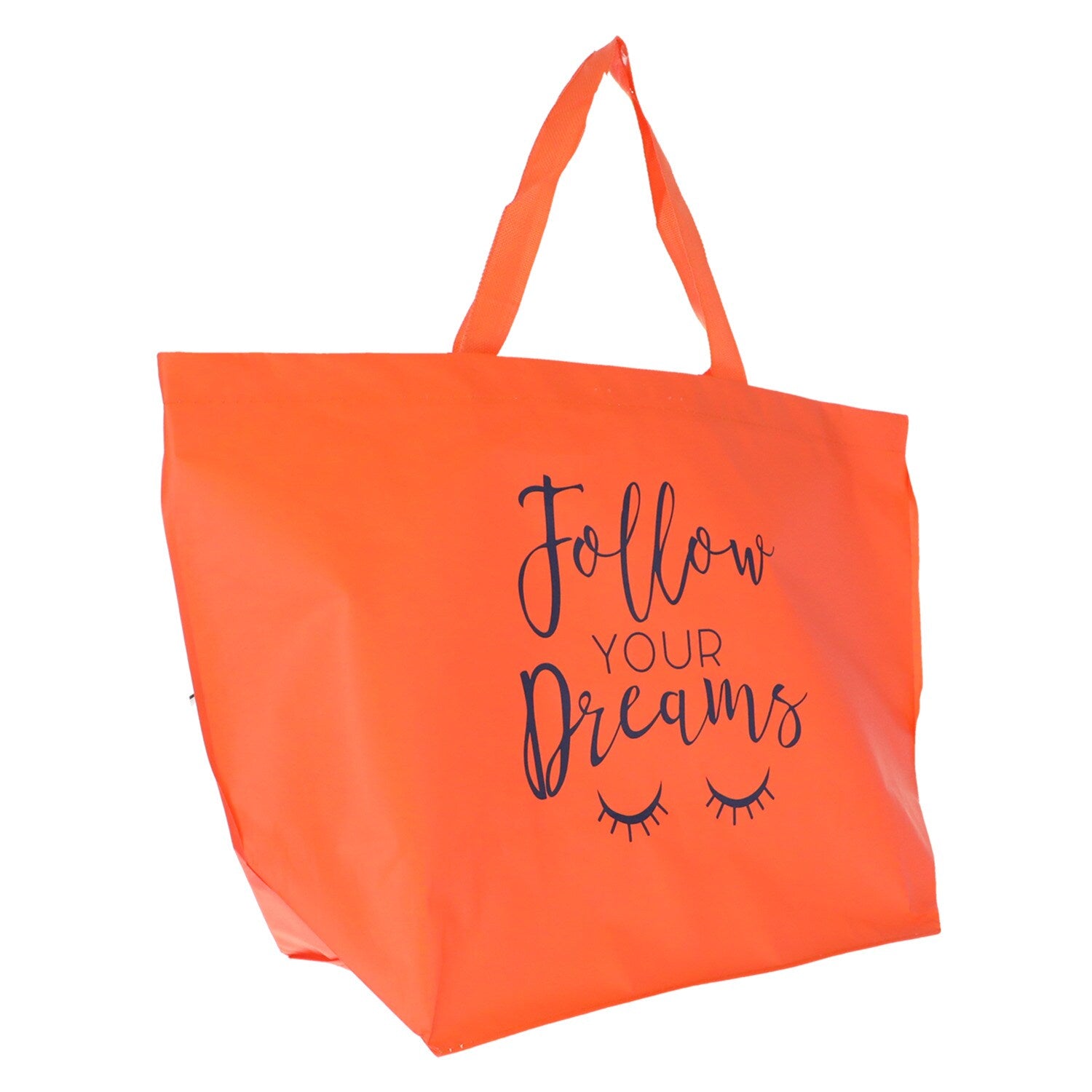 Reusable Printed Woven Tote Bags, 13.375x7x13.5 in. (Pack of 24)