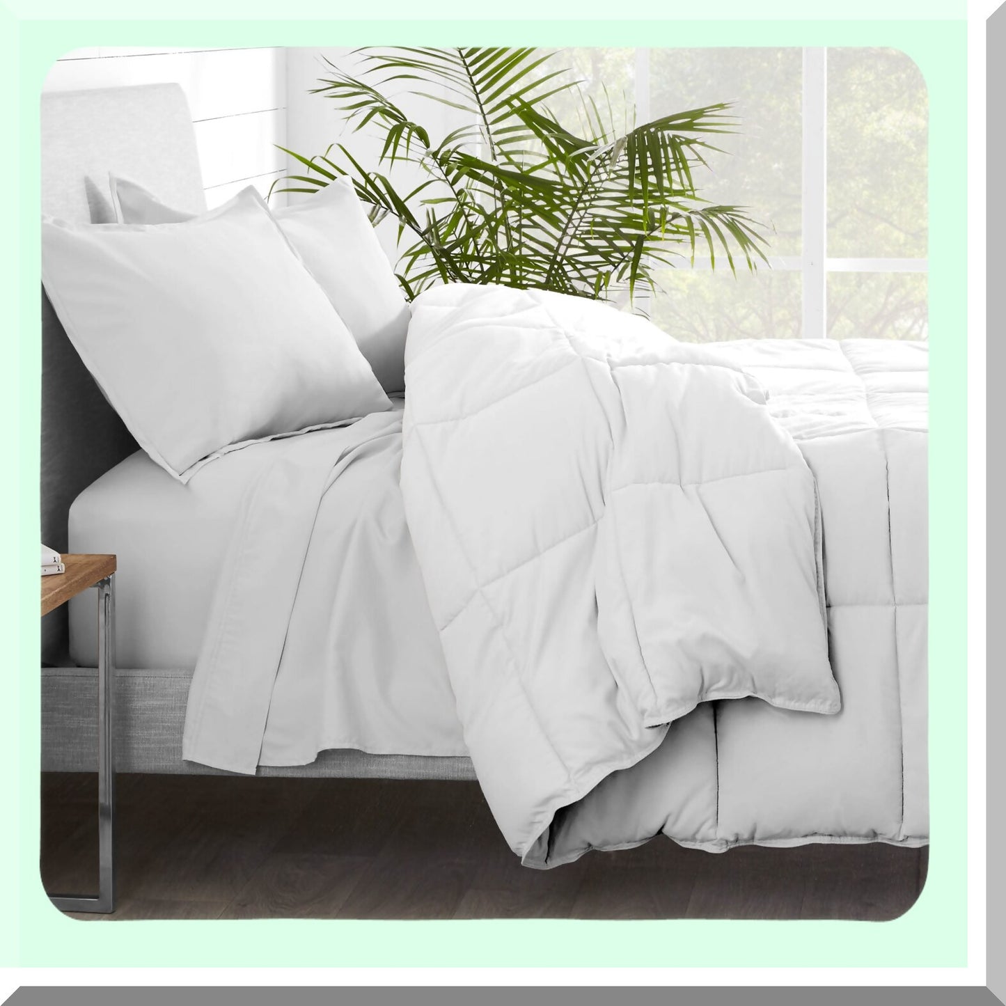 UltraSoft CaliComfort All Season California King Comforter - Easy Care Microfiber Bedding for Maximum Warmth and Comfort in White
