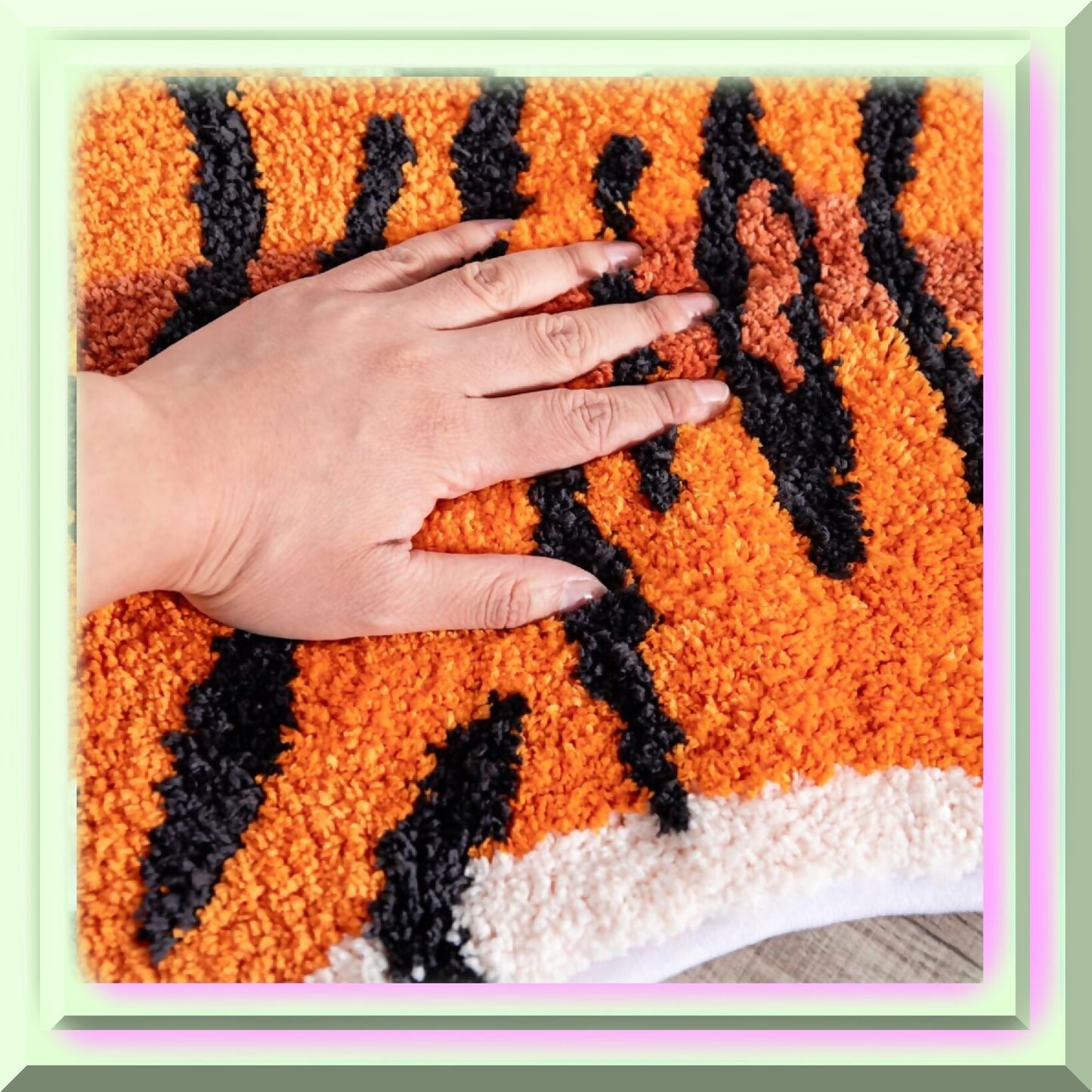 Tiger Shaped Non-Slip Bath Mat 65x98cm