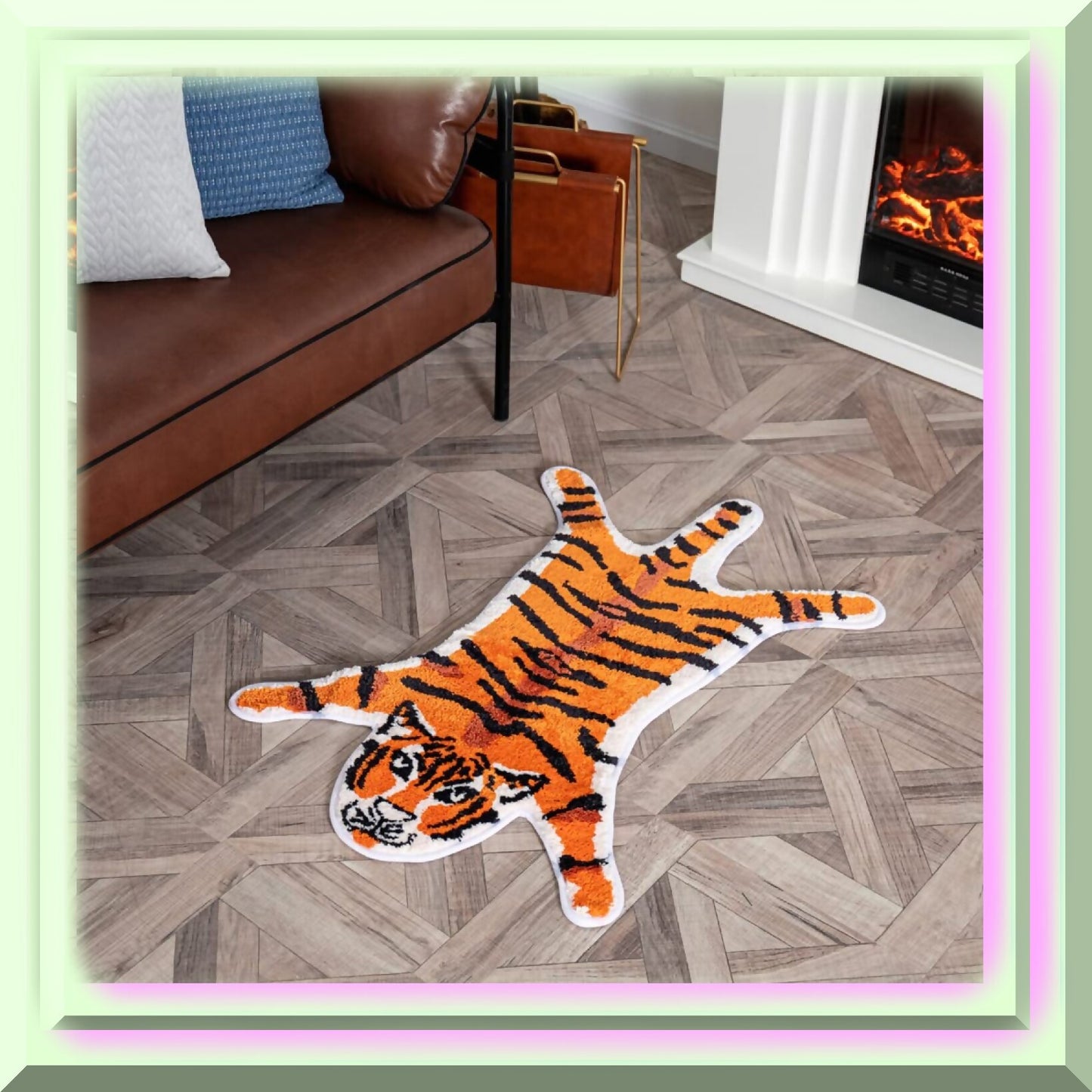 Tiger Shaped Non-Slip Bath Mat 65x98cm
