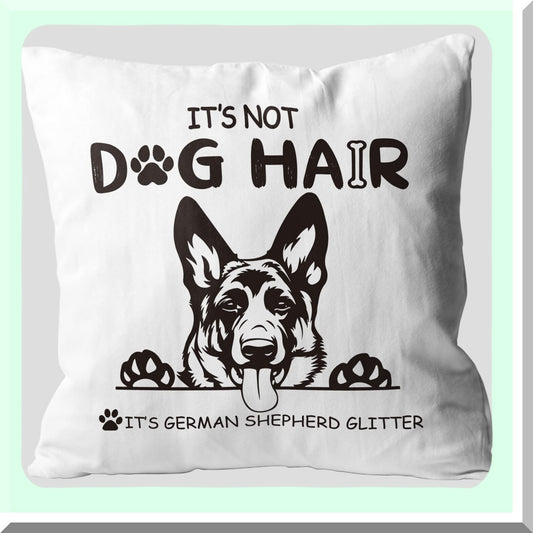 German Shepherd Glitter Paw Print Throw Pillow Covers - Dog Lover Gifts - Decorative Cushion Cases - Pet Owner Accessories - Unique Home Decor Items