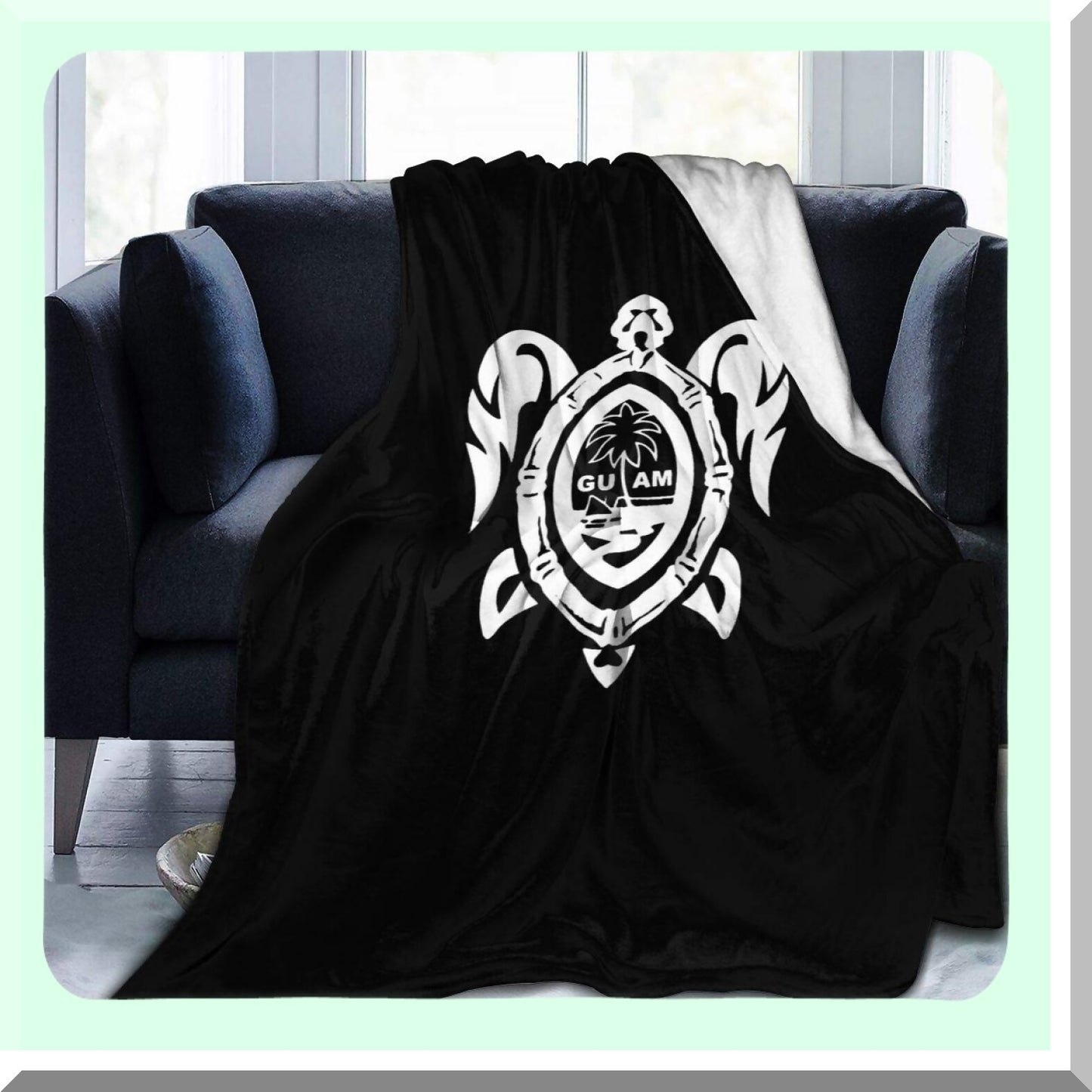 Ultra-Soft Tribal Turtle Microfiber Fleece Throw Blanket - Cozy, Lightweight, All-Season Comfort for Bed, Couch, Chair, Living Room (50"x40")"