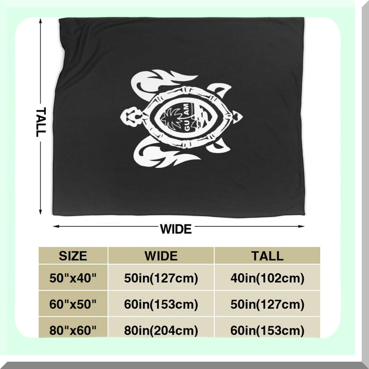 Ultra-Soft Tribal Turtle Microfiber Fleece Throw Blanket - Cozy, Lightweight, All-Season Comfort for Bed, Couch, Chair, Living Room (50"x40")"