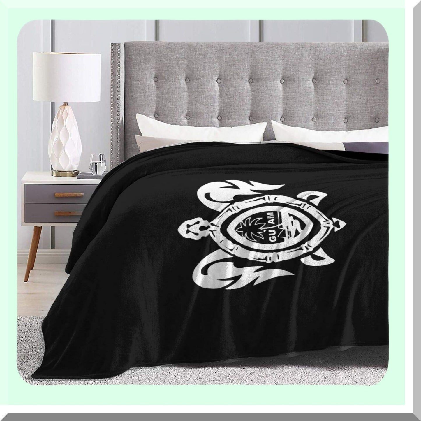 Ultra-Soft Tribal Turtle Microfiber Fleece Throw Blanket - Cozy, Lightweight, All-Season Comfort for Bed, Couch, Chair, Living Room (50"x40")"