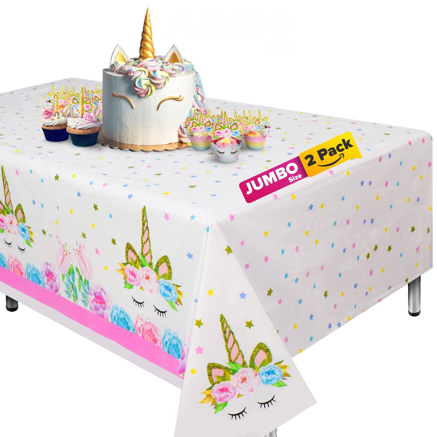 Large Unicorn Tablecloth for Birthday and Baby Shower