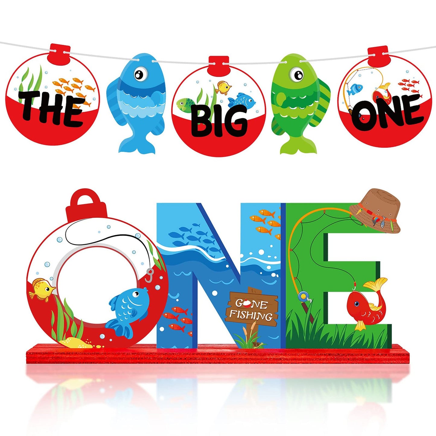 Fishing Birthday Decorations Set for Baby Party