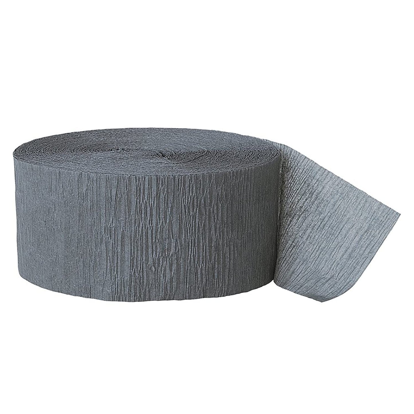 Premium Grey Crepe Paper Streamer for Events and Parties