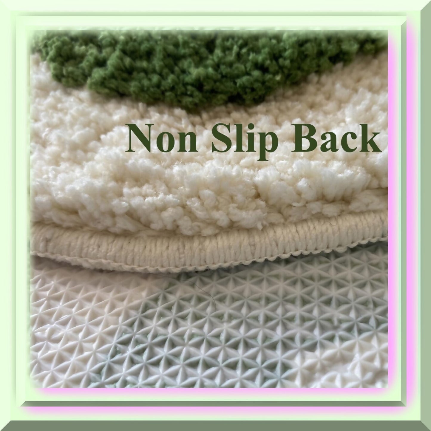 Green Bathroom Rug Non Slip Washable Small Mat