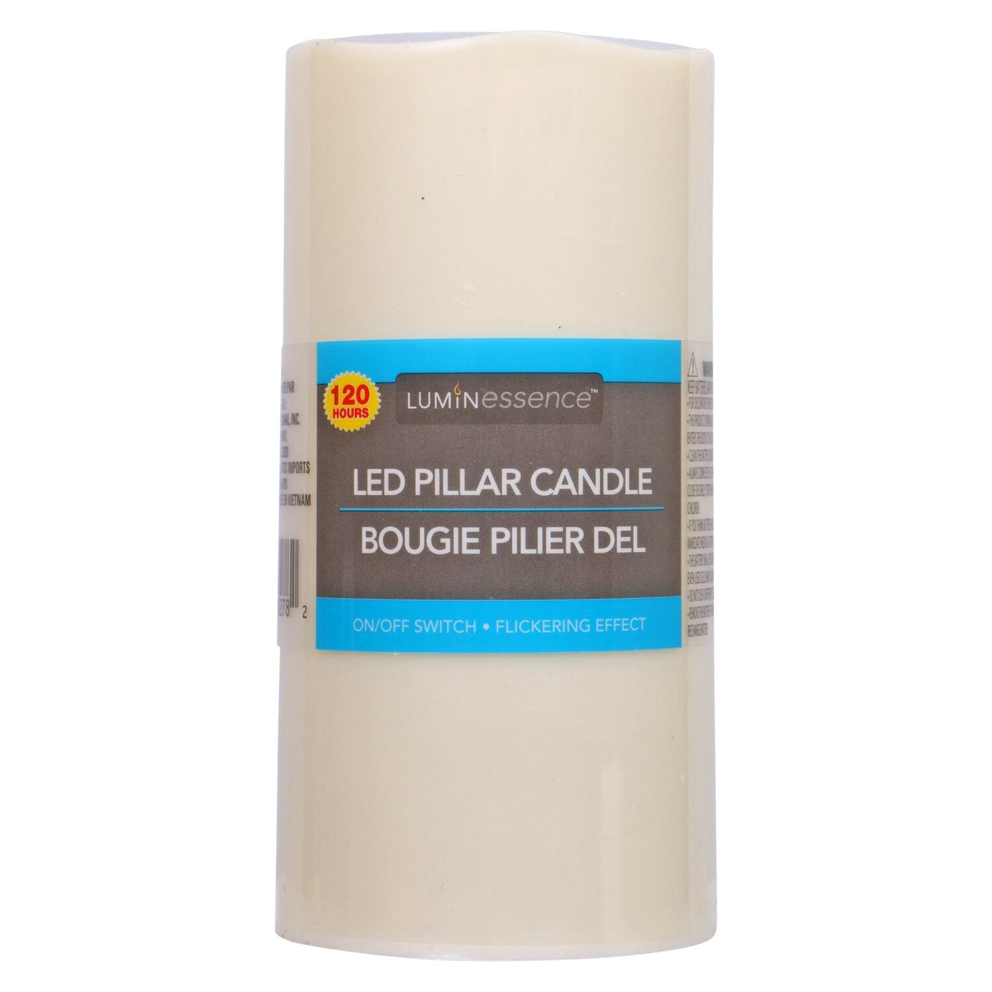 Luminessence Battery-Operated Ivory Wax LED Pillar Candles, 5 in. (Pack of 40)