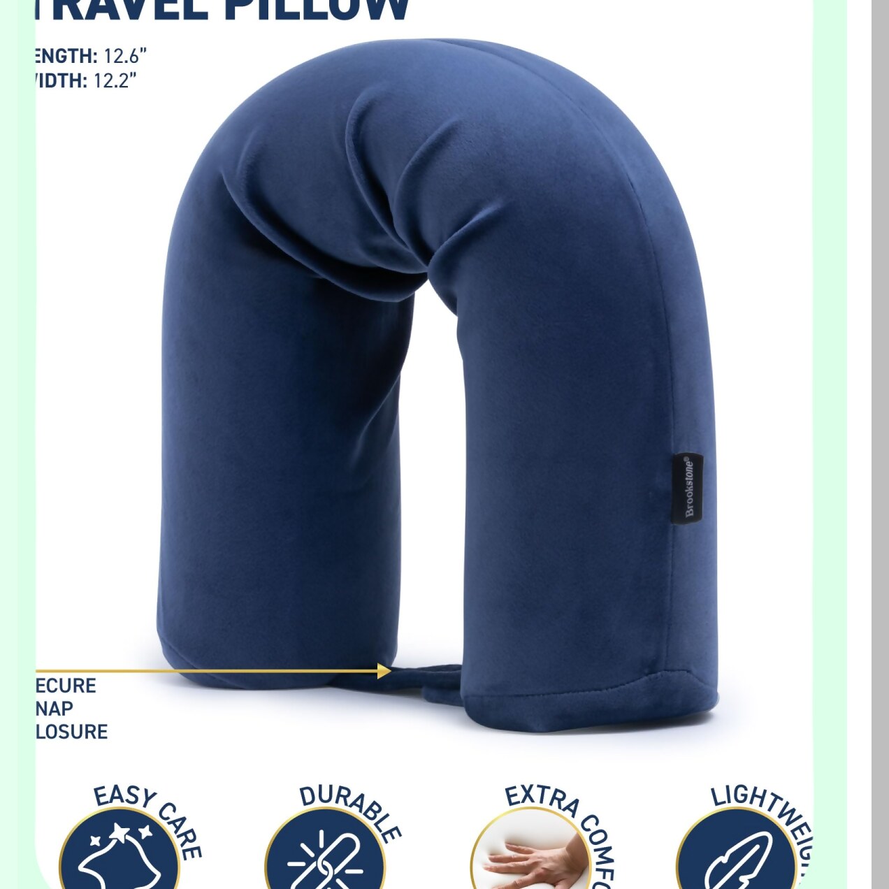 AdjustaTwist Memory Foam Travel Pillow - Neck, Chin, Lumbar, Leg Support Roll Pillow - Blue - Free-Form, Adjustable, One Size