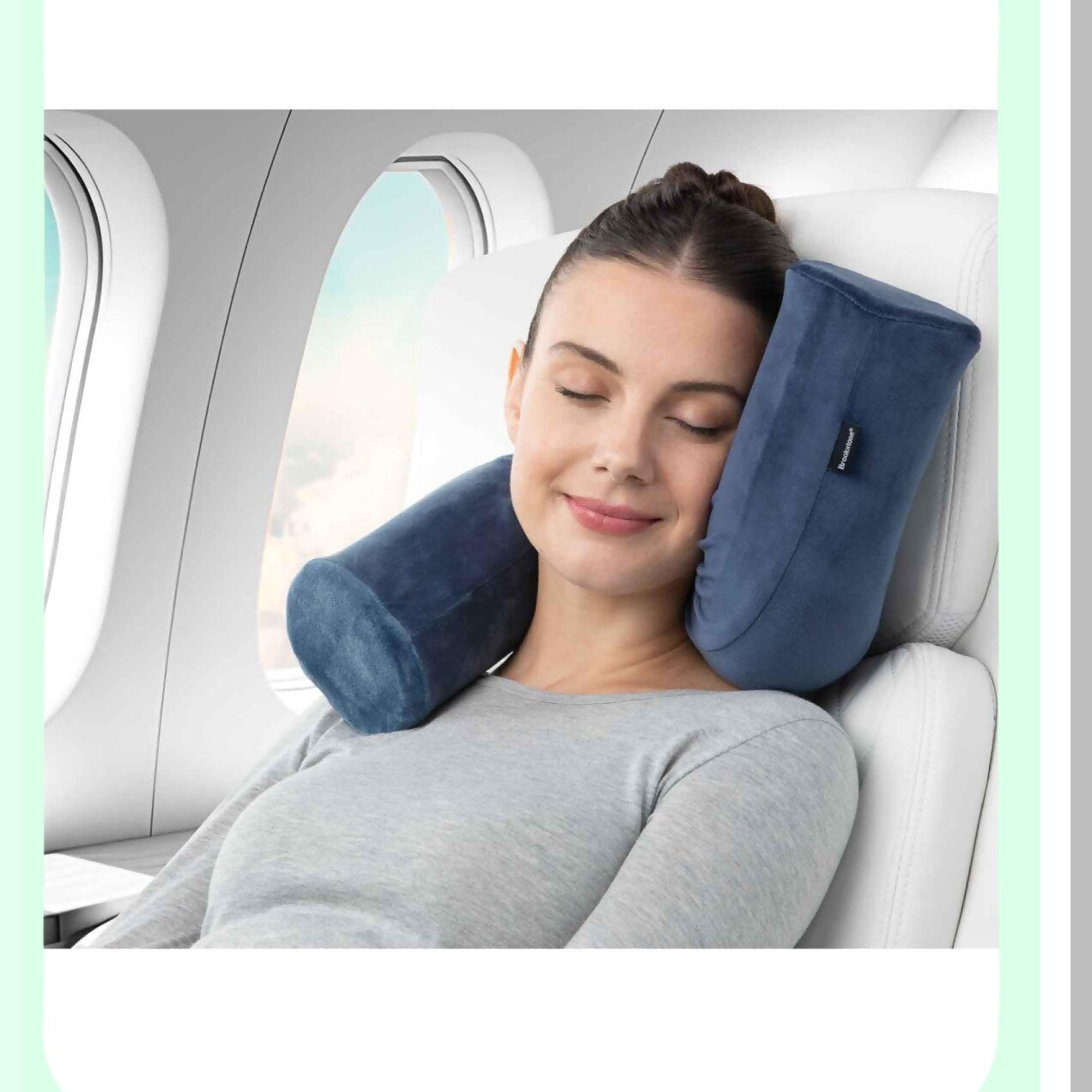 AdjustaTwist Memory Foam Travel Pillow - Neck, Chin, Lumbar, Leg Support Roll Pillow - Blue - Free-Form, Adjustable, One Size