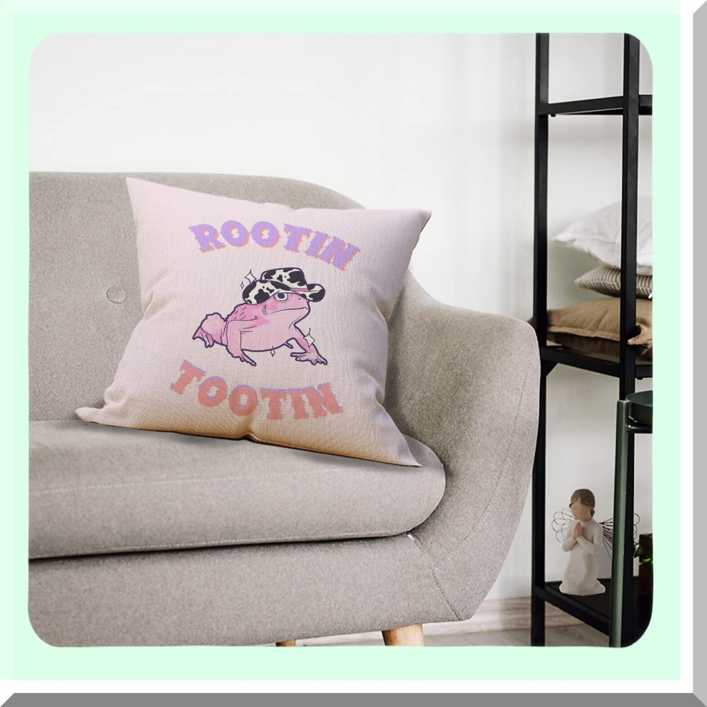 Cowgirl Chic Pillow Collection - Set of 2 Western Decorative Throw Pillows for Teen Girls, Funky Cowgirl Gifts, 18x18 Cowgirl Room Decor Covers