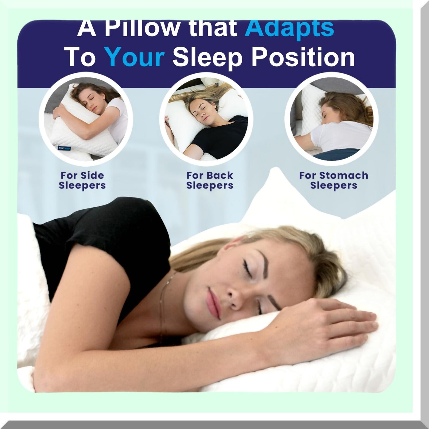 OrthoCloud Memory Foam Pillow - Side and Back Sleeper Comfort - Neck and Shoulder Pain Relief - Adjustable Shredded Foam Fill - Queen Size - White