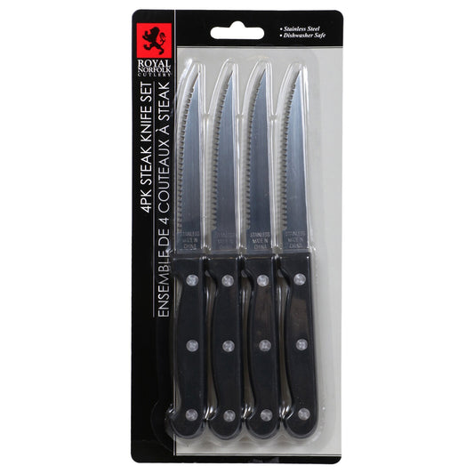 Royal Norfolk Cutlery Steak Knife Sets, 4-ct. Packs (Pack of 24)