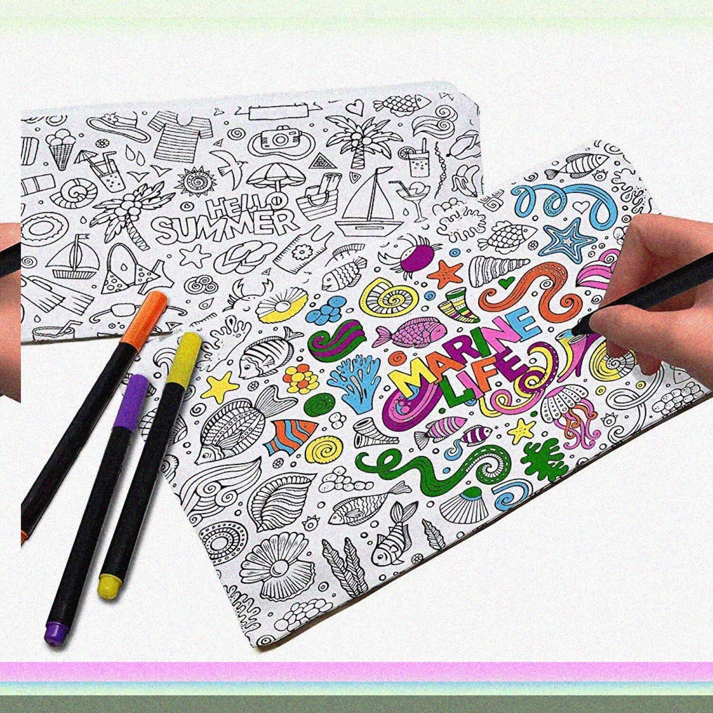 2 Pack Color Your Own Pencil and Cosmetic Cases