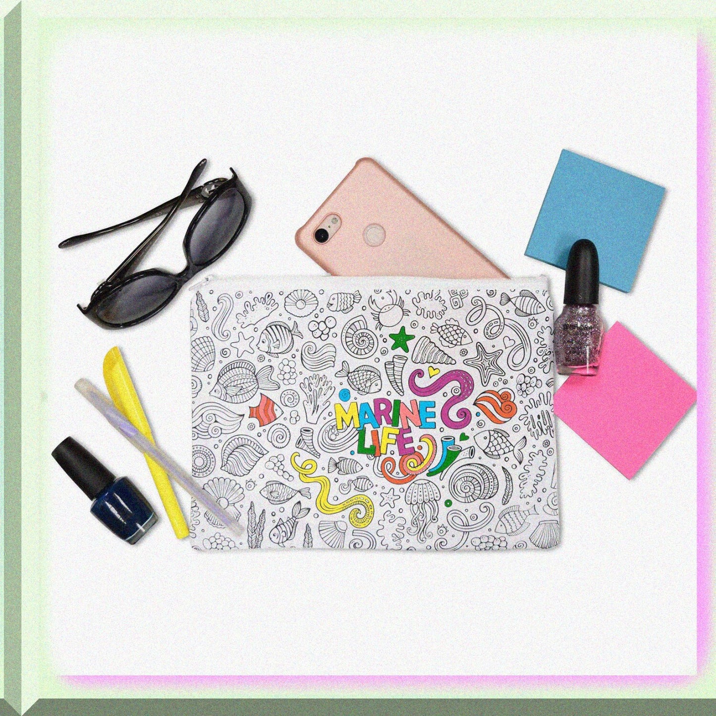 2 Pack Color Your Own Pencil and Cosmetic Cases