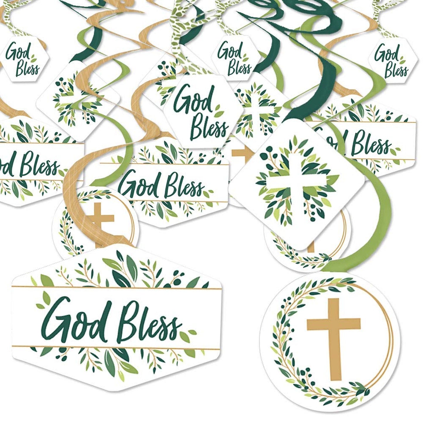 Elegant Cross Party Decorations Set of 40 for Religious Events