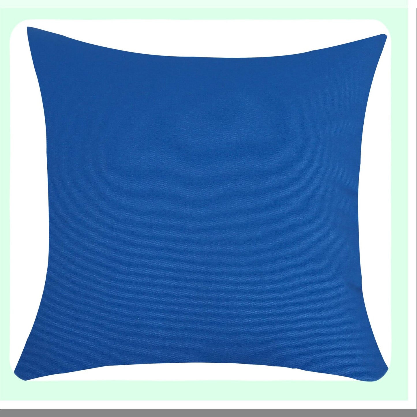 Colorful Cotton Canvas Pillow Covers - Set of 2, 16x16 Inches, Decorative Cushion Covers in Bright Royal Blue - 100% Cotton, 45 Color Options