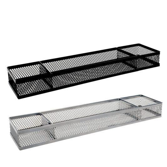 Multifunctional 3-Section Wire Mesh Desk Organizers, 2.5x11.25 in. (Pack of 24)