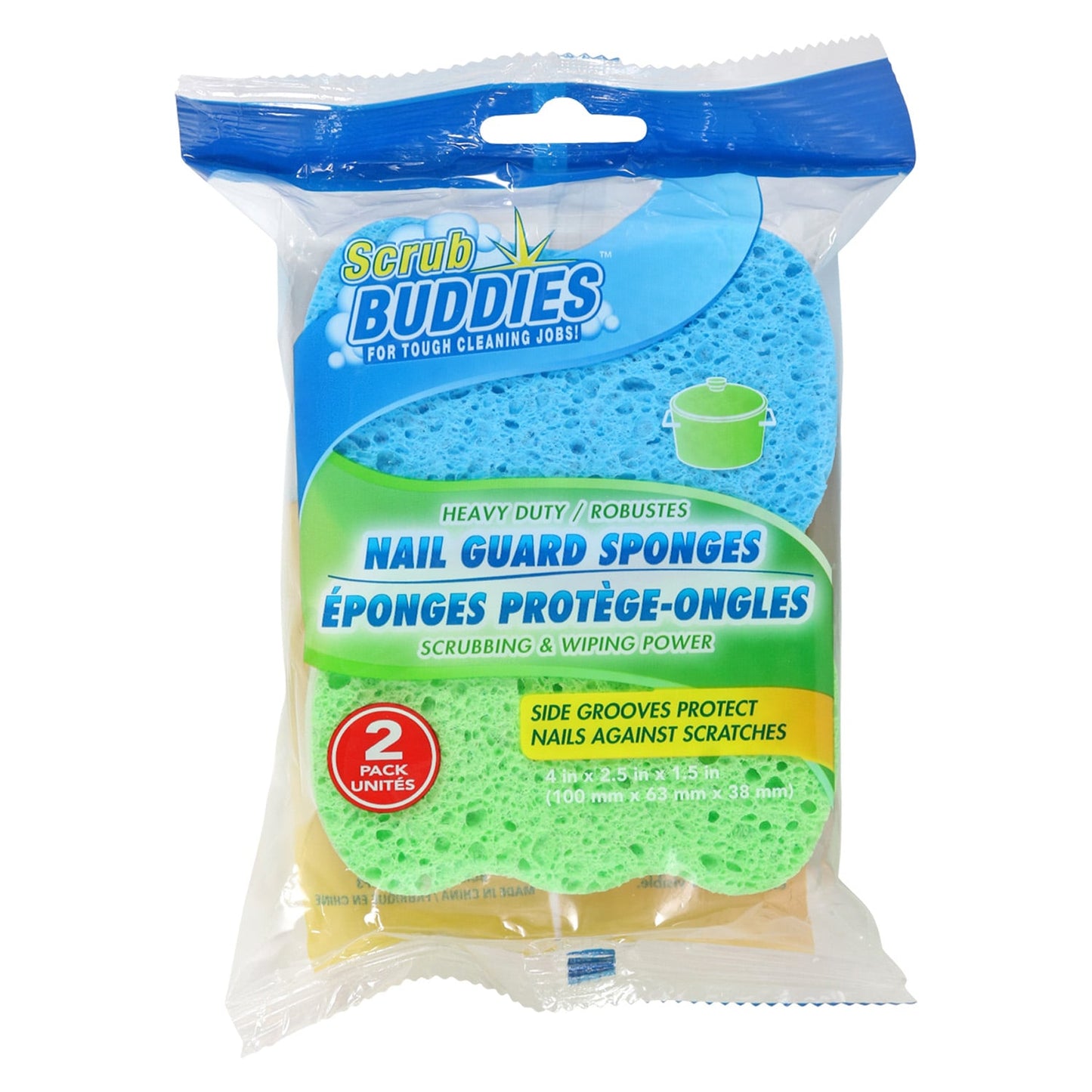 Scrub Buddies Nail Guard Sponges, 2-ct. Packs (Pack of 24)