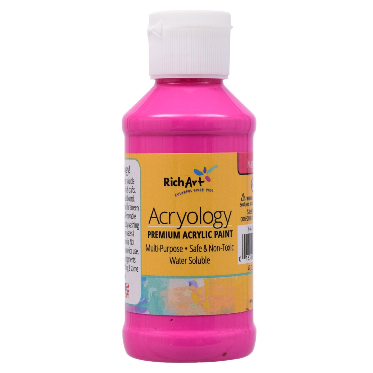 Rich Art Premium Acrylic Magenta Paints, 4-fl.oz. Containers (Pack of 6)