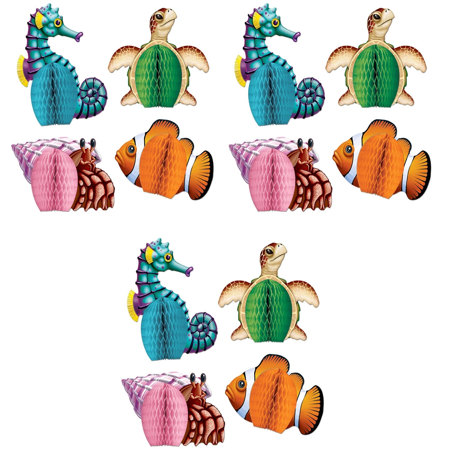 Sea Creatures Party Decorations Pack of 12 Mini Centerpieces