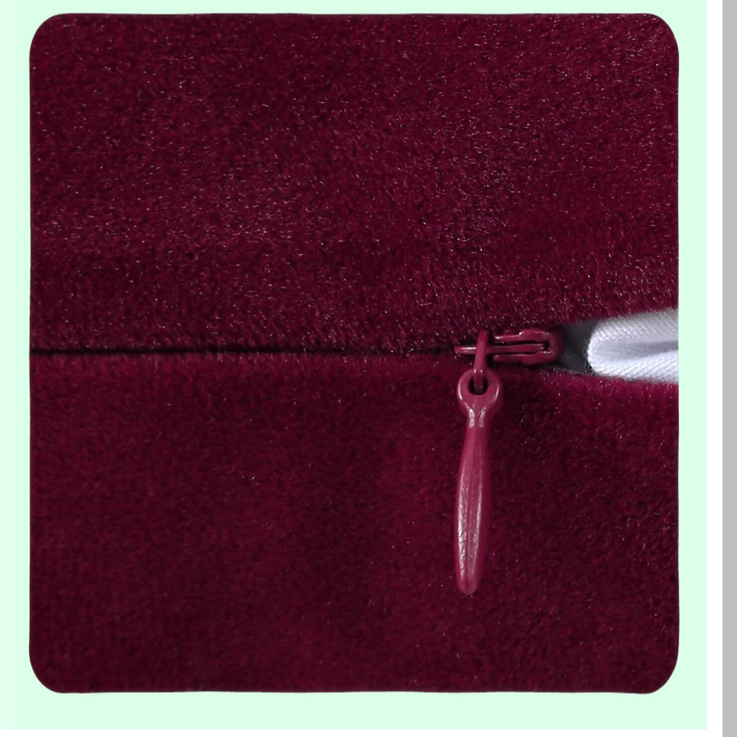 Velvet Bliss Burgundy Red Cushion Covers - Set of 2 | Comfy Square Throw Pillow Cases for Sofa, Couch, Living Room Chair | Soft Home Decor - 16 x 16 Inch