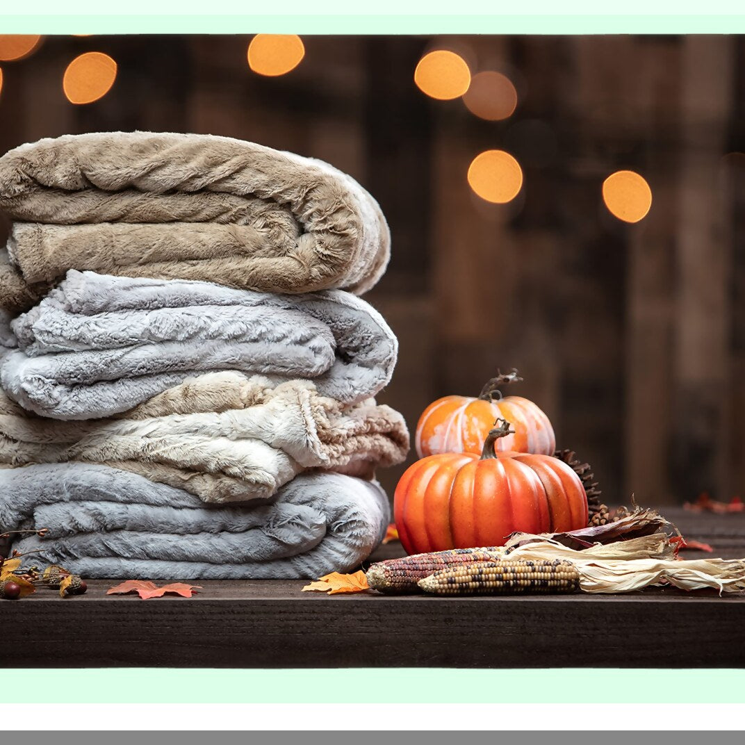 LuxMink Ombre Sherpa Throw - Ultra Soft, Lightweight, Cozy Blanket 50" x 65" Gray"