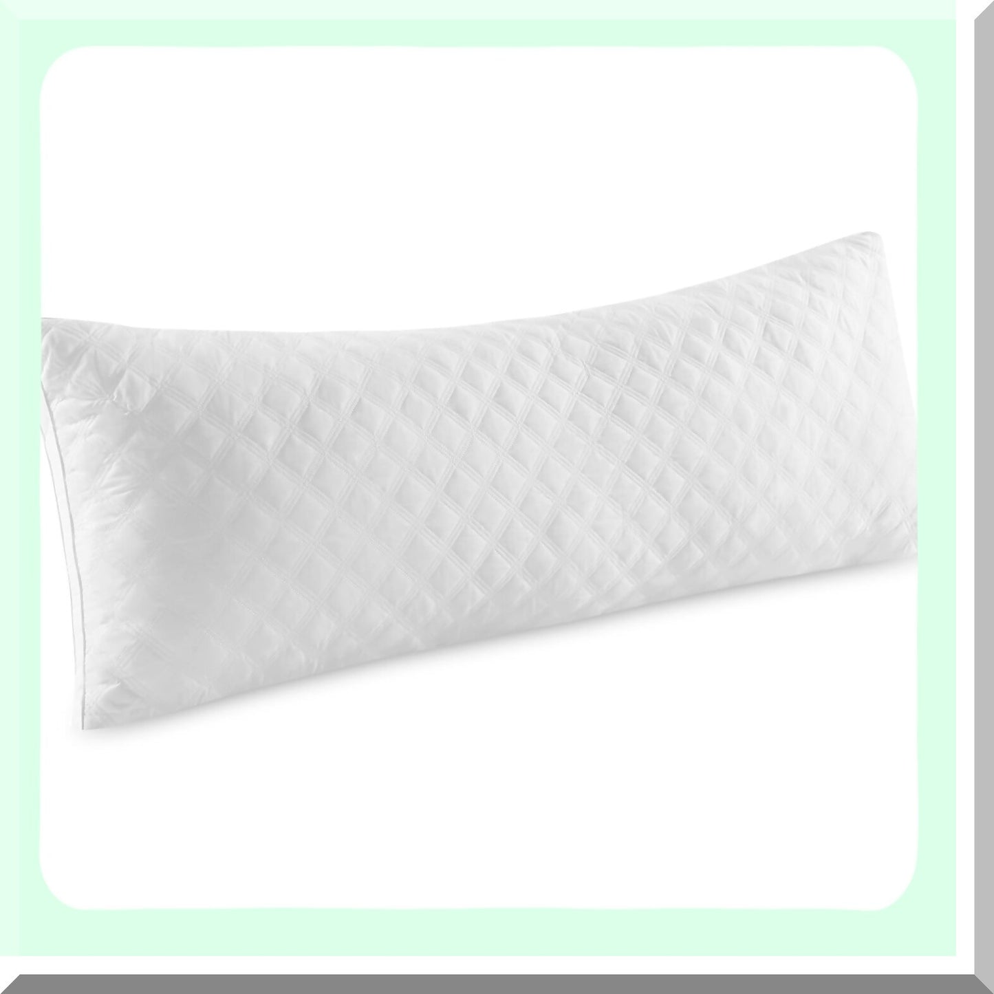 PlushDreams Full Body Pillow - Premium White Firm Fluffy Long Pillow 21 x 54 - Soft Plush Adjustable Side Pillow for Sleeping - Top Quality Comfort