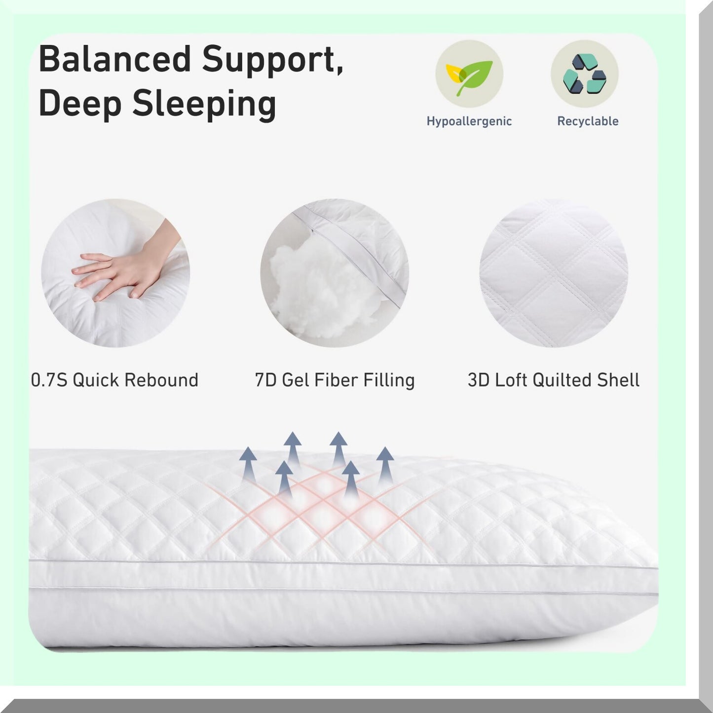 PlushDreams Full Body Pillow - Premium White Firm Fluffy Long Pillow 21 x 54 - Soft Plush Adjustable Side Pillow for Sleeping - Top Quality Comfort