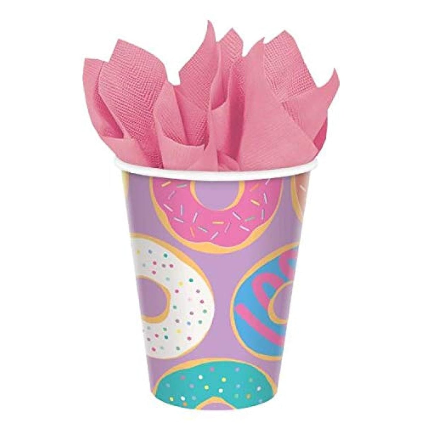Donut Party Cups 9oz for Birthdays and Celebrations