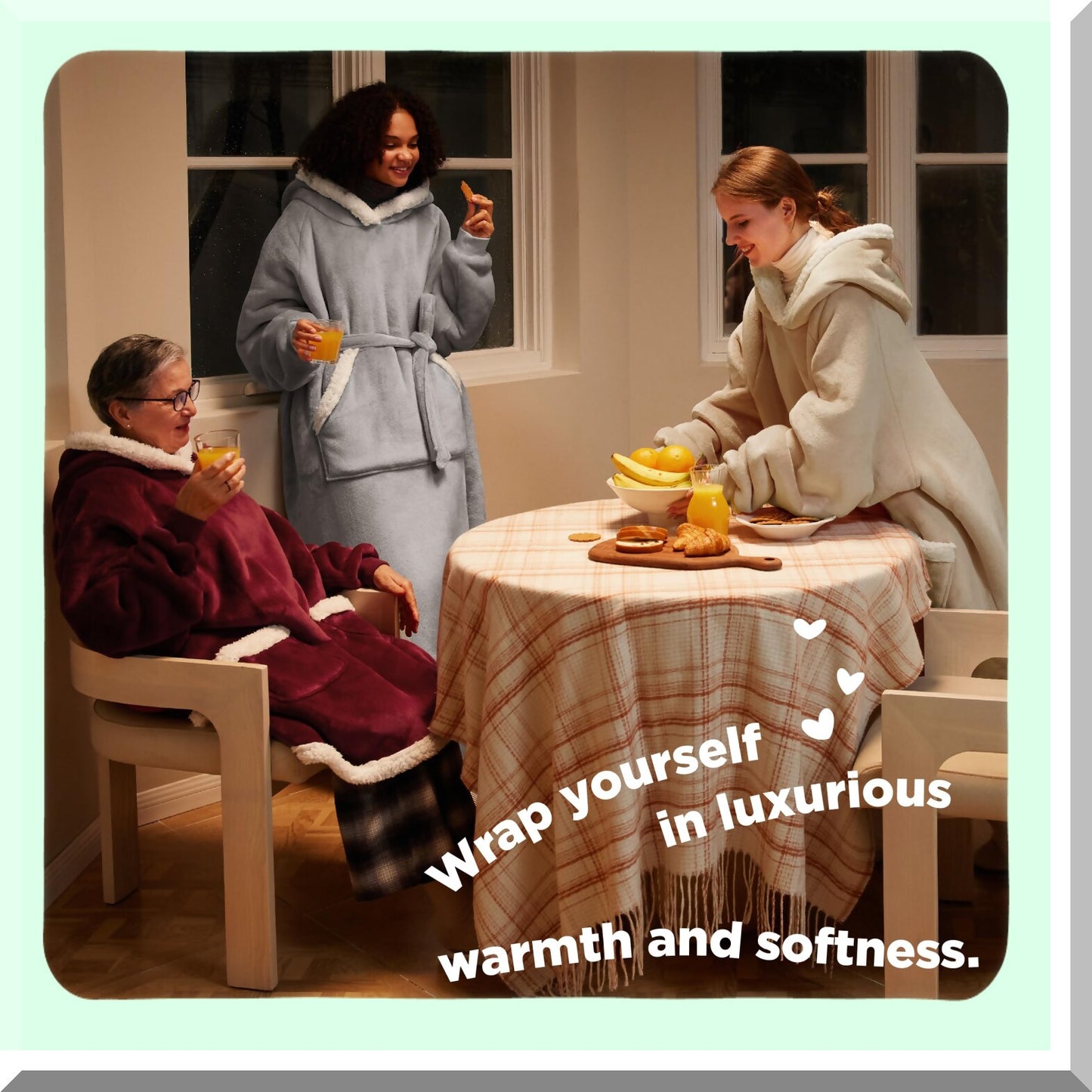 Ultimate Cozy Sherpa Fleece Blanket Hoodie - Warm, Oversized, with Giant Pocket & Belt - Perfect Winter Gift for Women & Men