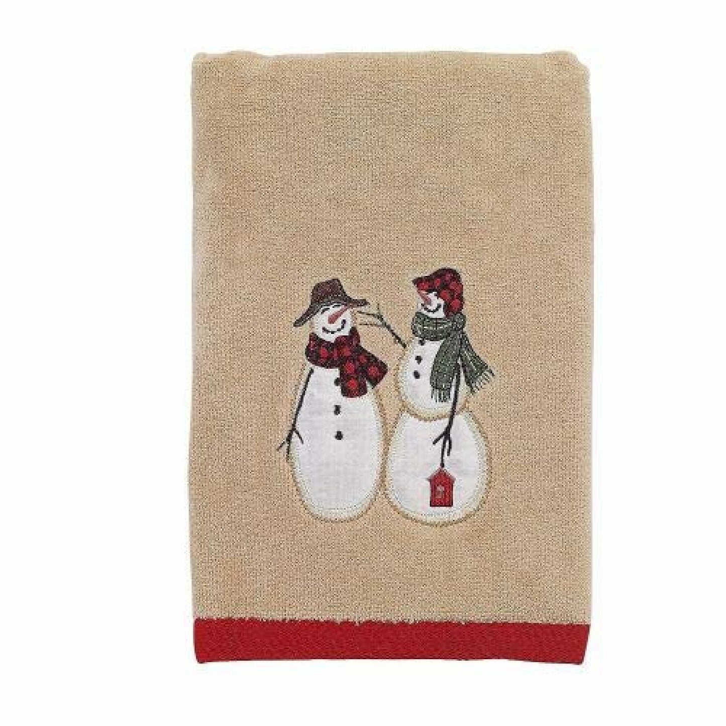 Hand Towel 16x28 Cotton Snowmen Gathering Collection